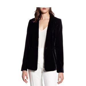 HALOGEN VELVET BLAZER BLACK SIZE SMALL